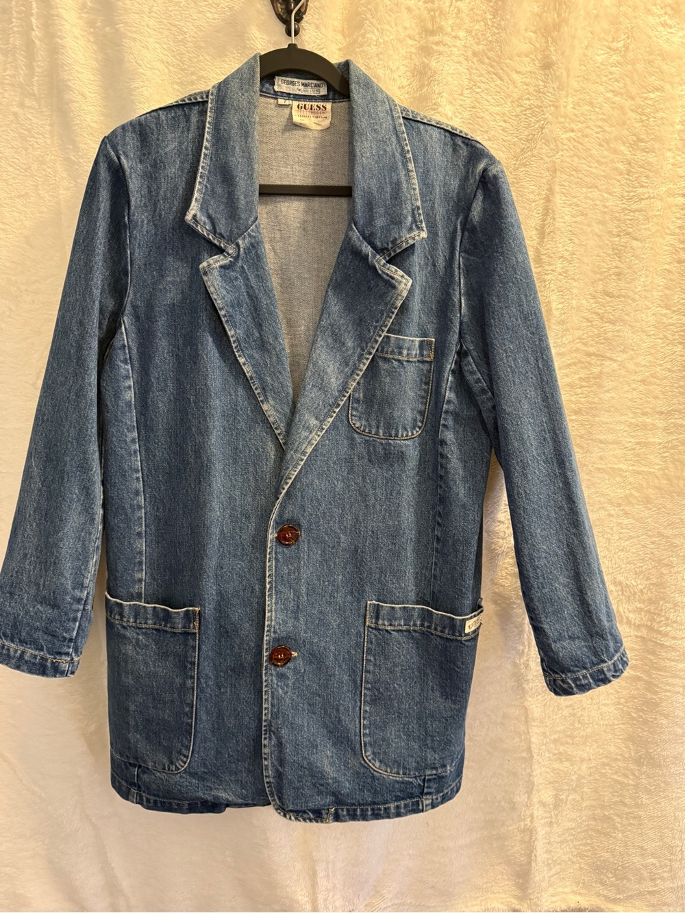 Guess by Marciano Men's Denim Shirt Jacket - Medium Blue